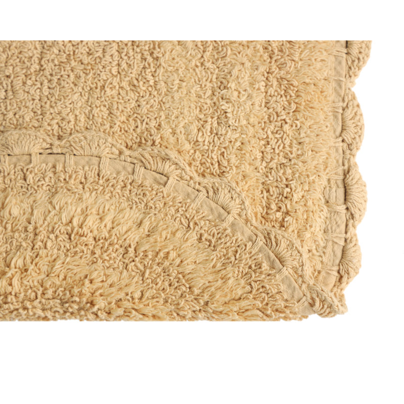 Tapis pour salle de bain 100% coton, Beige