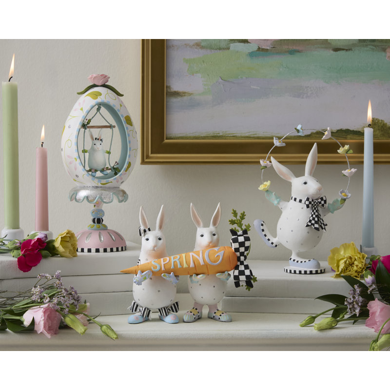 Patience Brewster Rabbit Pedestal Egg