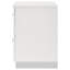 Table de chevet blanche 2 tiroirs ultrabrillante
