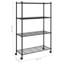 Seden 90cm W Metal Shelving Unit with Wheels-642286884