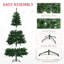 Sapin de Noël artificiel de 6 pi de hauteur avec branches réalistes, 250 lumières DEL blanc chaud et 1000 pointes, vert