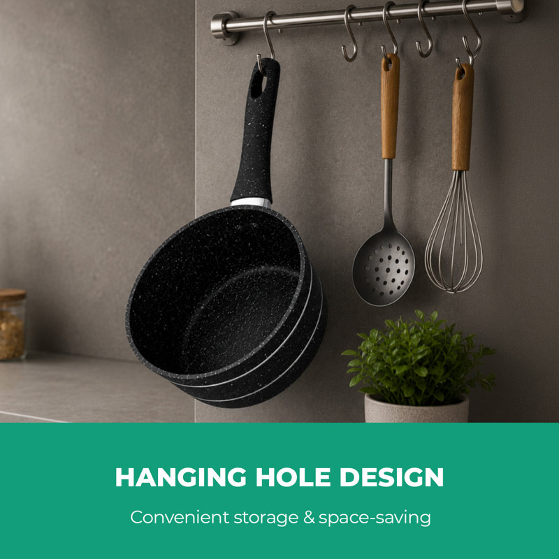 Non-Stick Aluminum Saucepan, 1.5 lt.