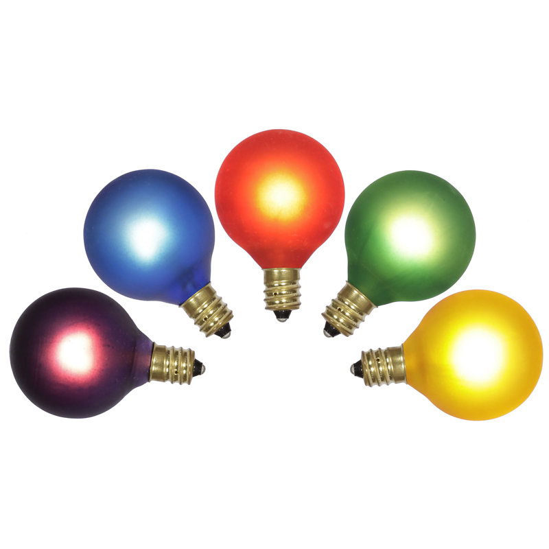 Twinkle Globe Light Bulbs,  Green/Yellow/Red