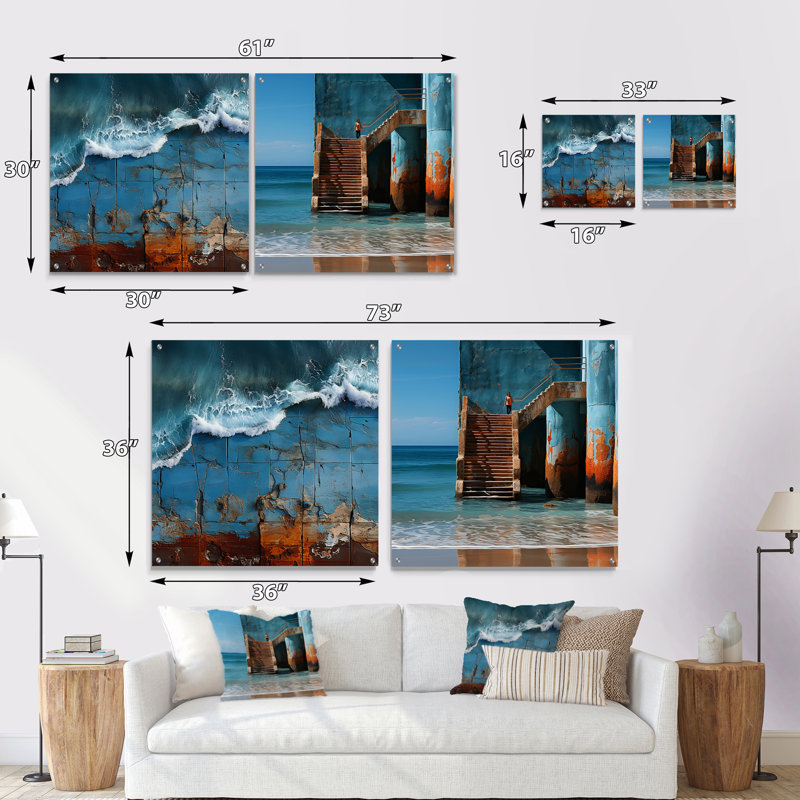 Beach Pier Urban Waterscapes - Ocean, H 16 po x l 33 po