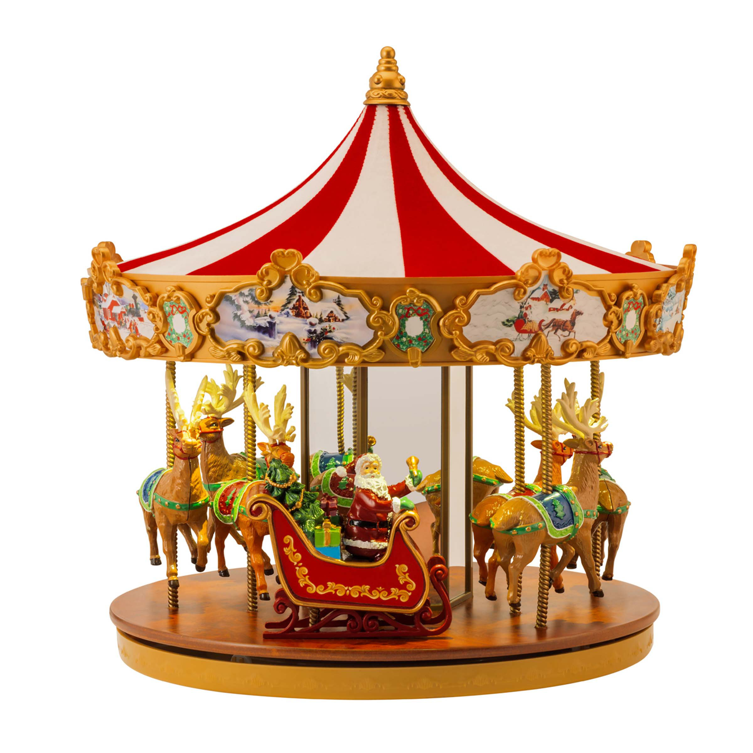 Mr. Christmas Heirloom 12" Animated Very Merry Carousel & Reviews | Wayfair