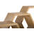 Universal Expert Abacus Hexagon Floating Shelves (3 Pieces), Small, Medium and Large, Oak