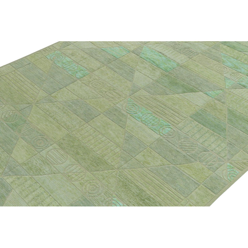 Scandinavian Wool Geometric Area Rug, Rectangle 14' x 20'
