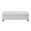 Banc de rangement rembourré avec repose-pieds, banc d'entrée, banc de bout de lit, repose-pieds repose-pieds pour chambre à coucher, gris clair, 300 lb