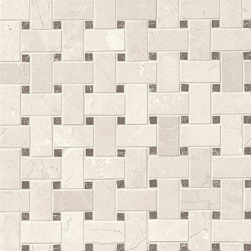 Basket Weave Marble Mosaic Tile in Belmond