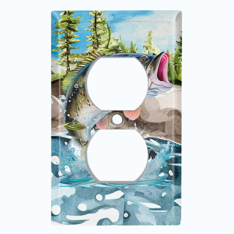 Plaque murale de prise de pêche 1-Man
