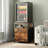 Mini Fridge Stand With 3 Storage, Mini Fridge Cabinet, Beverage Fridge Table-76008098