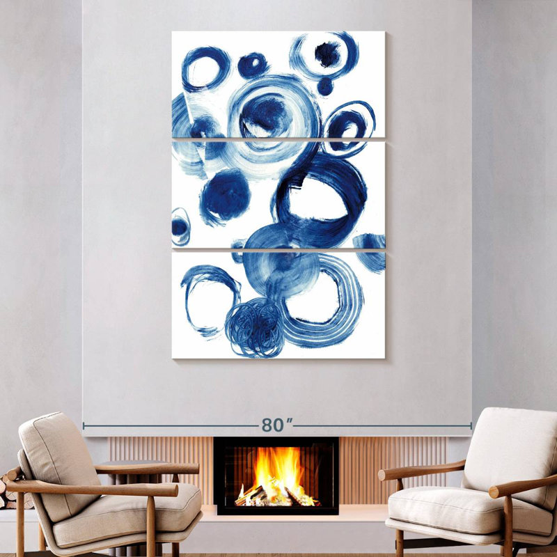 Blue Circle Study IV, H 74 po x l 48 po