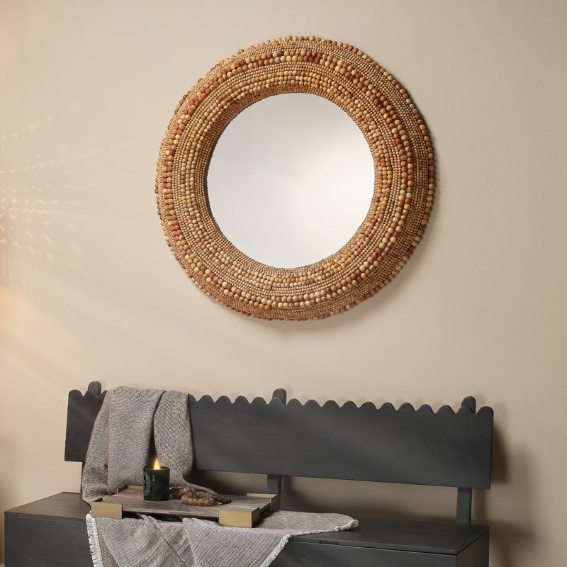 Strand Round Mirror, Natural