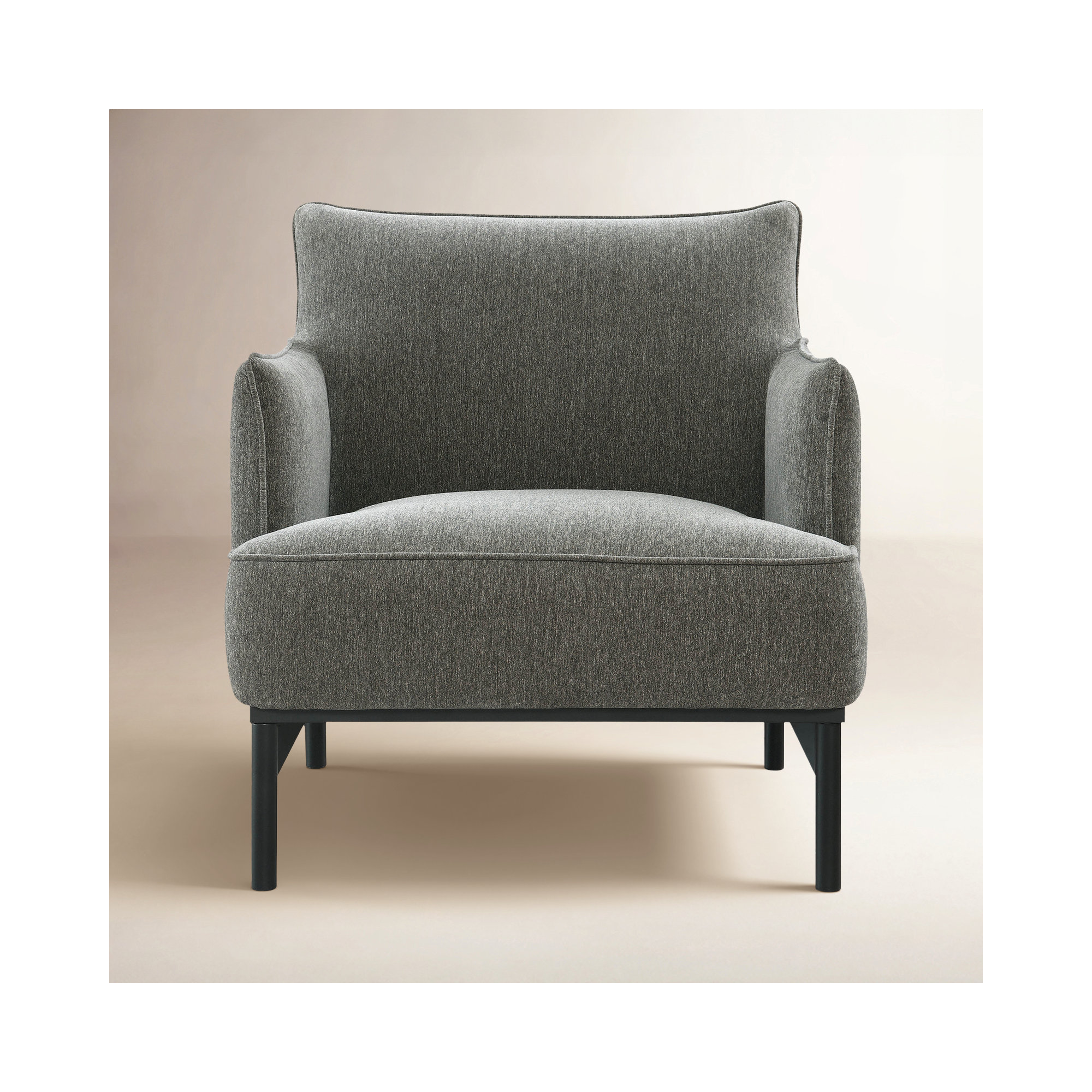 Upholstered Armchair, Gray 100% Polyester