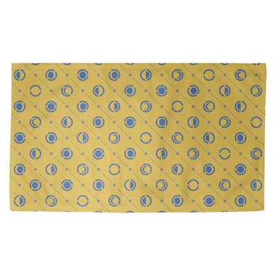 Jaune Tapis décoratif phases de lune