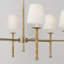 Lustre classique à 6 lumières avec abat-jour