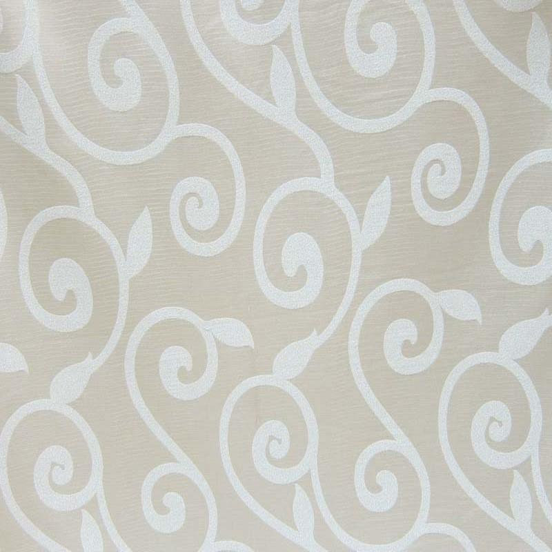 Rimmel Fabric | Modern Floral Vine Print Fabric | Drapery & Curtain Fabric, Ivory