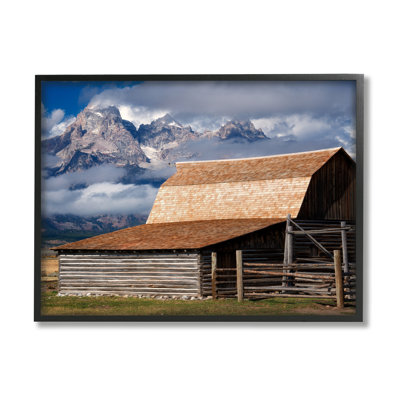 " Rural Cabin Foggy Mountain Peaks " by Dennis Frates