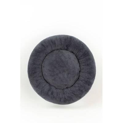 Cozy Pet Bed for Dogs and Cats, Grey, 25.6 x 25.6 x 5.9 inches | 100% Polyester with Bead Fiber Fill | Machine Washable at 86°F | Soft and Comfortable Design for Ultimate Pet Relaxation