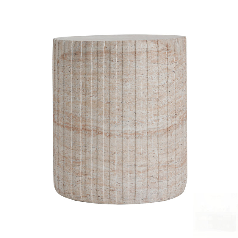 Outdoor/Indoor Lightweight Concrete Side Table With Finish, Perfect For Modern And Versatile Use In Any Setting.