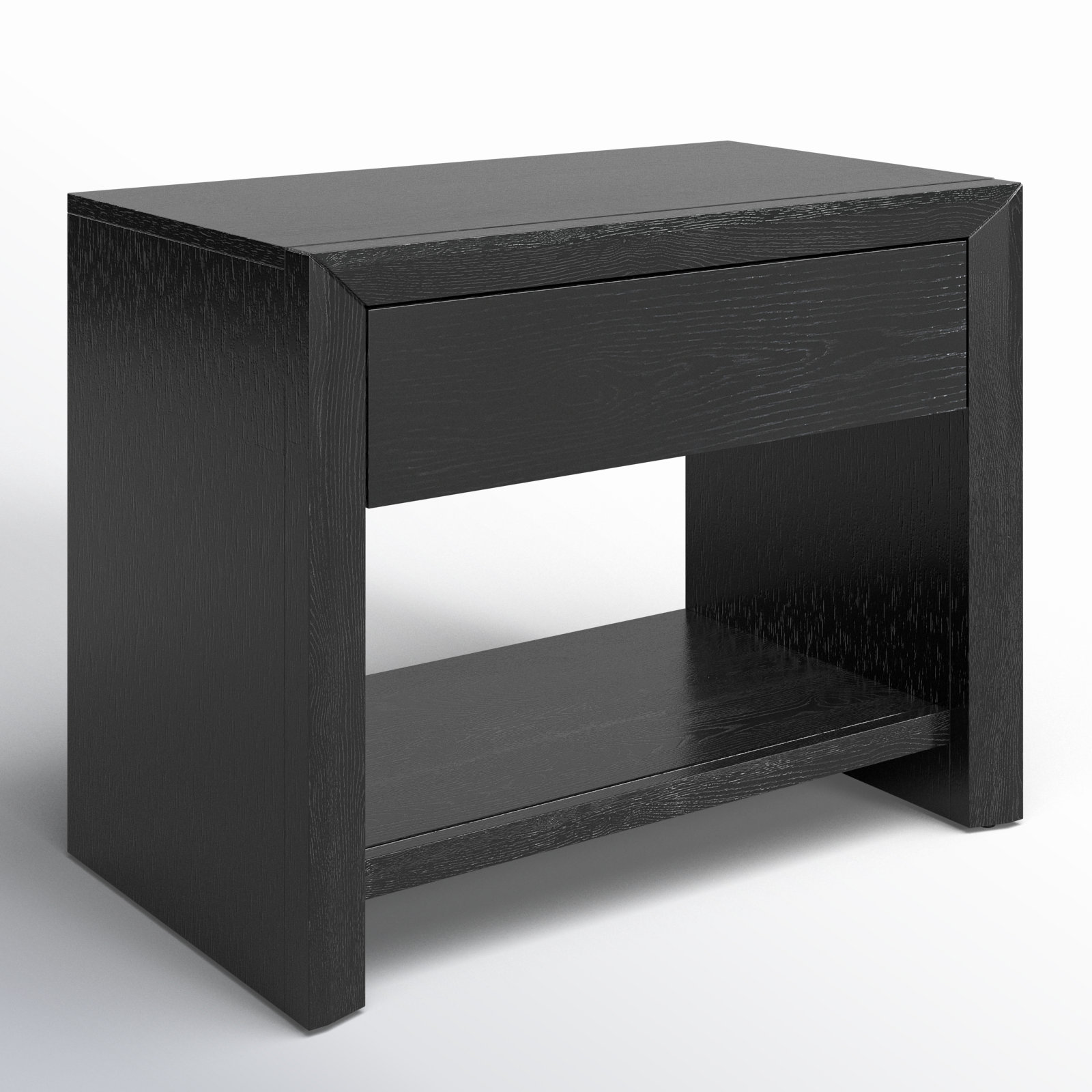 Wyat 1 Drawer Nightstand, Black
