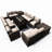Wicker 12 - Person Patio Conversation Set with Cushions