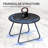 Kairit Round Nesting Coffee Table Set Of 2, Steel Snack End Tables  Ideal For Living Room, Balcony, Or Office