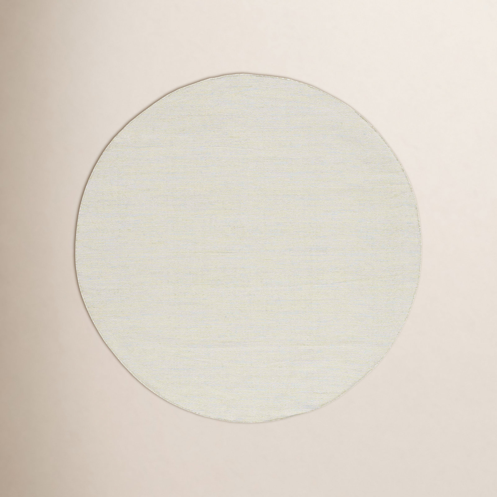 Dallis Green Ivory Handmade Cotton Rug, Round 6'