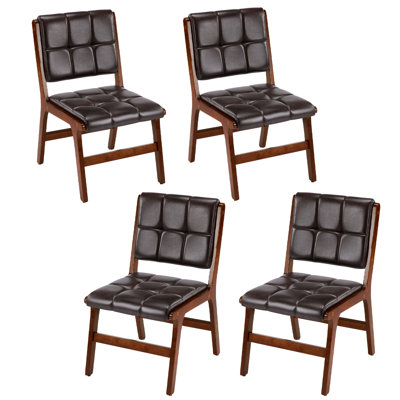 Upholstered Dining Chairs Set Of 4 With Rubber Wood Leg For Dining Room, Kitchen, Living Room.
