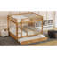 Grand lit superposé en bois avec lit gigogne, construction en pin, peu encombrant pour les petites chambres à coucher, instructions d'assemblage claires-1388015225