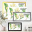 Feuillage tropical et fleurs jaunes - peinture sur toile-59917715-59987353
