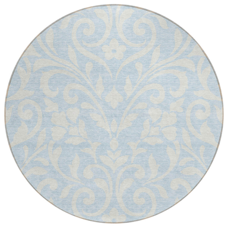 Tapis intérieur / extérieur Lamanna avec envers antidérapant, Rond 8 pi