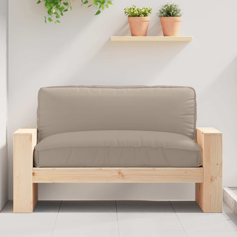  Coussin en tissu Oxford taupe 47,24 x 31,50 x 4,72, L 47,24 po x P 31,5 po, Taupe