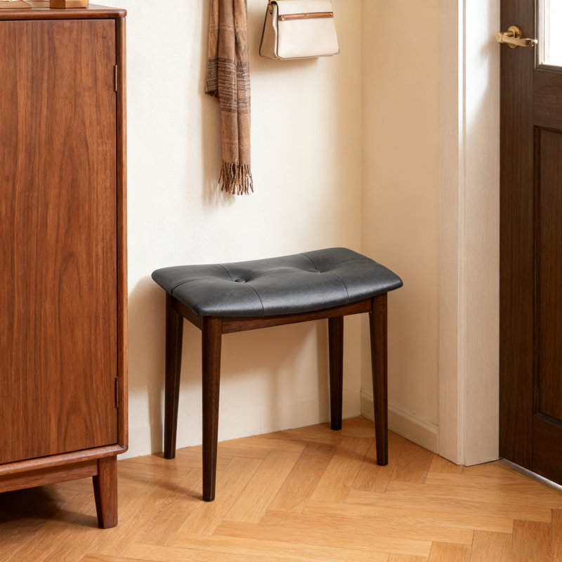 Tabouret de maquillage haut de gamme en bois massif, chaise de table de maquillage moderne et minimaliste, tabouret de chambre / salle à manger