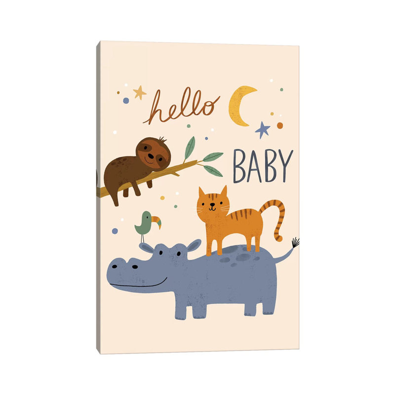 Baby Animal Menagerie VI by Nina Seven - Wrapped Canvas Print, 152.5 cm H x 101.5 cm W