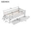 Lit plateforme en bois avec garde-corps et 2 tiroirs-777048736