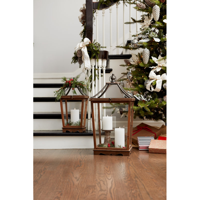 30.5'' H Wood Floor Lantern