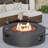 Borgia Concrete Propane Fire Pit Table-1252409240
