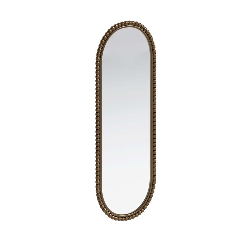 Miroir suspendu rétro, Verticale, Doré