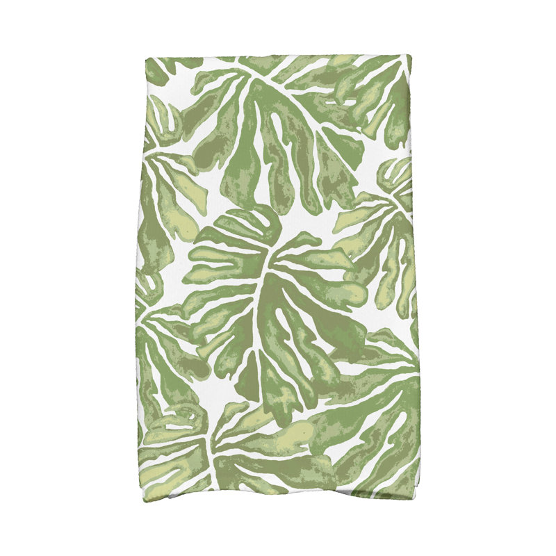 Floral Tea Towel Kitchen Towel, Green