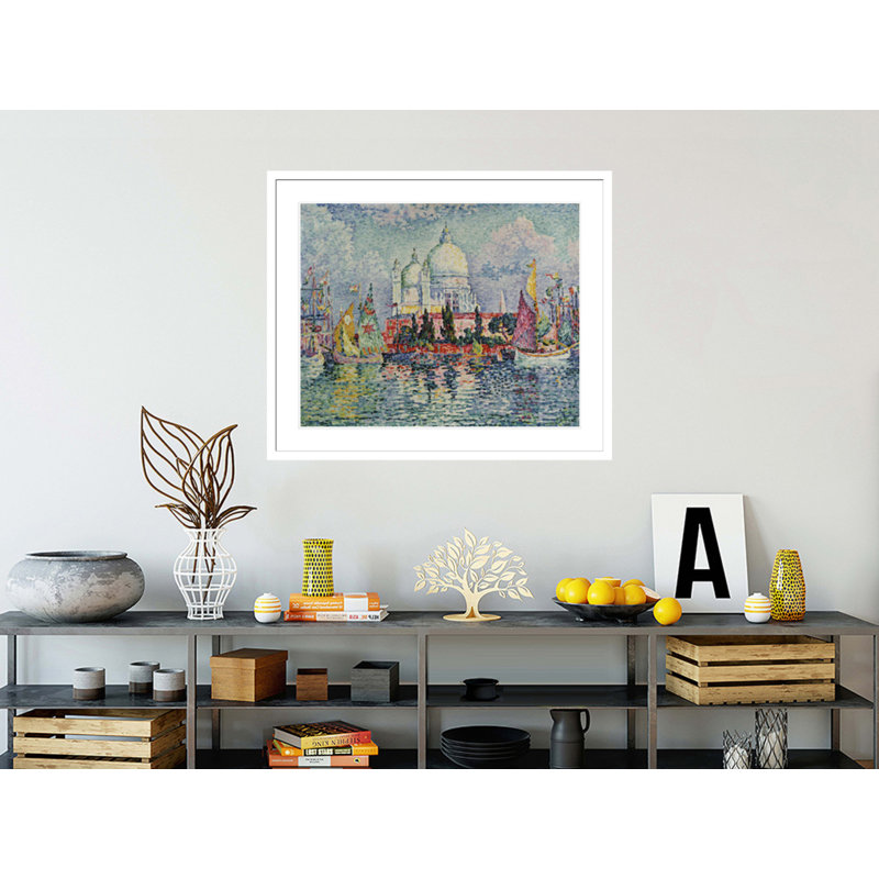 La Salute par Paul Signac - estampe numérique encadrée, H 13,75 po x l 15,76 po