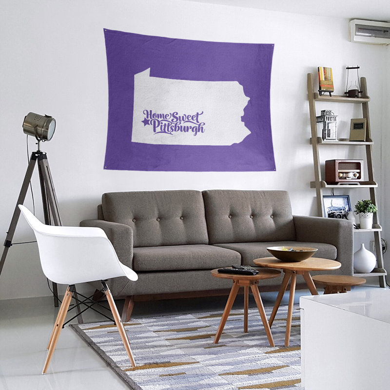Tapisserie de Pittsburgh en Pennsylvanie, H 68 po x l 80 po, Mauve