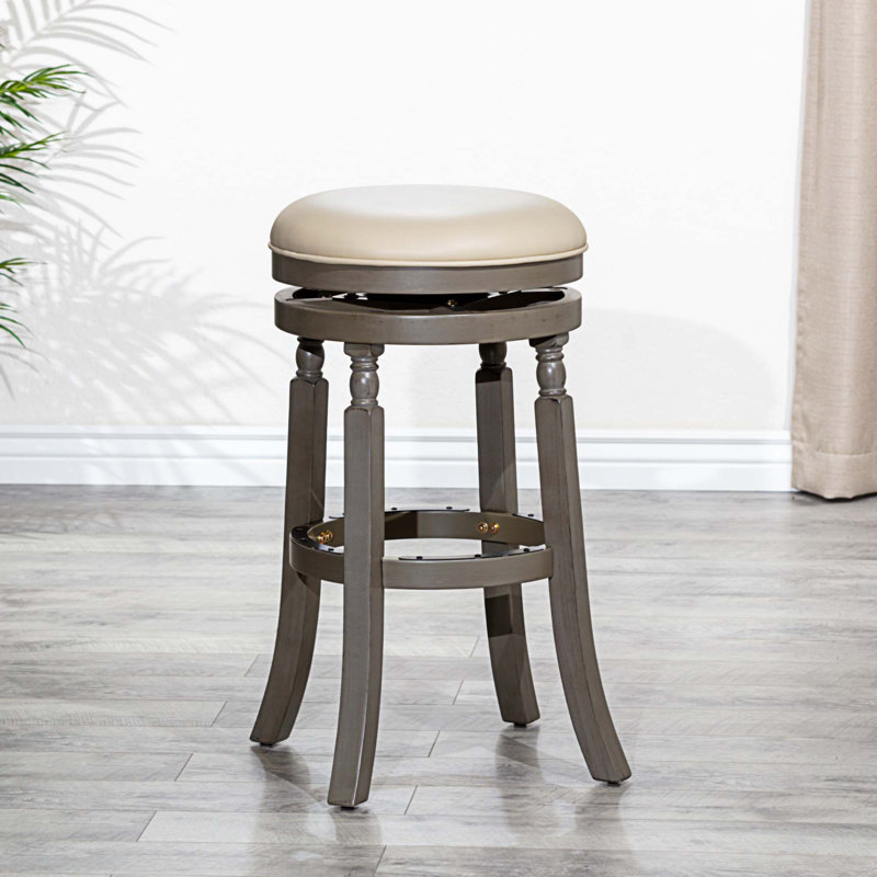 Tabouret de bar Syndra, Tabouret de bar (siège d'une hauteur de 30 po), Gris, Gris