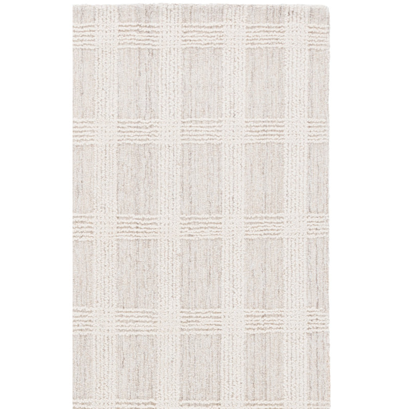 Larl 6931 touffeté à la main 85% laine; Tapis géométrique 15% coton, Rectangle de 5 pi x 8 pi