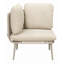 Fauteuil de coin modulaire, structure en métal, assise de patio moderne en corde