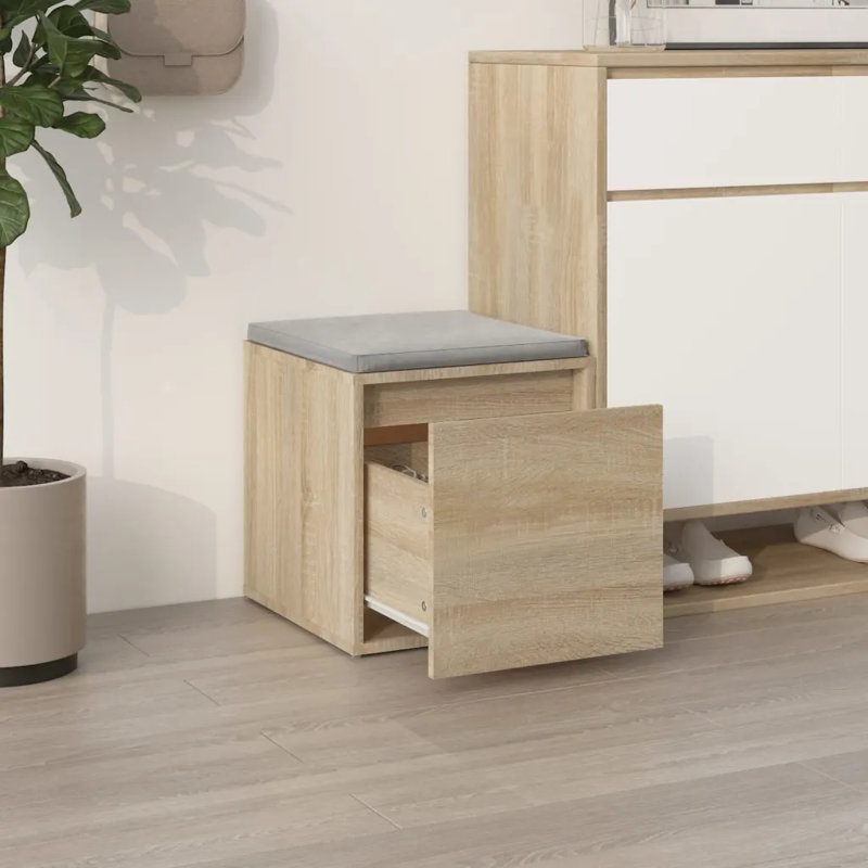 Ebern Designs Decorative Bin, Sonoma Oak