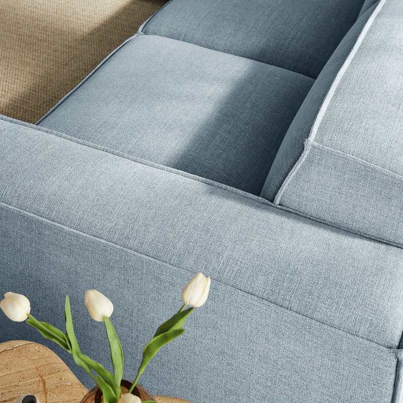 Canapé modulaire rembourré en forme de L Restore 5 pièces Restore, Tissu Sky