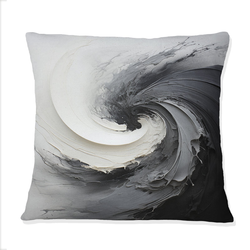 Infinite Motion II - Abstract Spirals Printed Throw Pillow