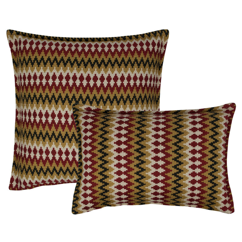 Springlake Geometric Throw Pillow, Red