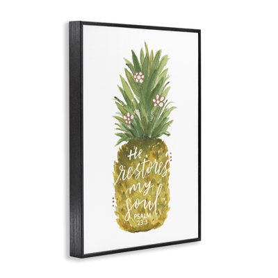 «Restores My Soul Pineapple», estampe numérique par Blue Chair Blessing bk-220
